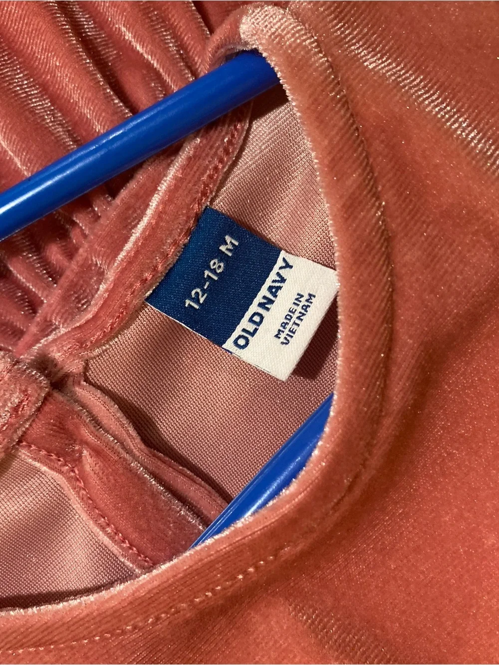 Old Navy Blush Pink Velvet Dress